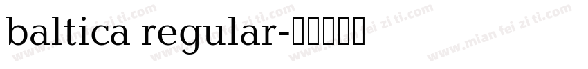baltica regular字体转换